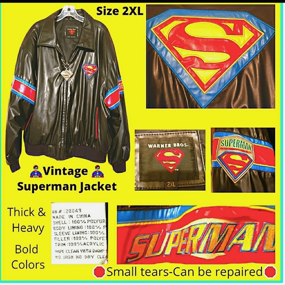 š„VINTAGE SUPERMAN JACKET-FINAL - Picture 1 of 16